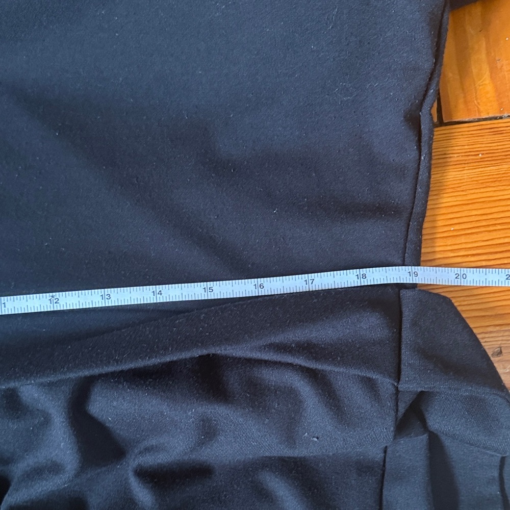Lands' End Black Long Sleeve Faux Wrap Dress - Picture 12 of 12